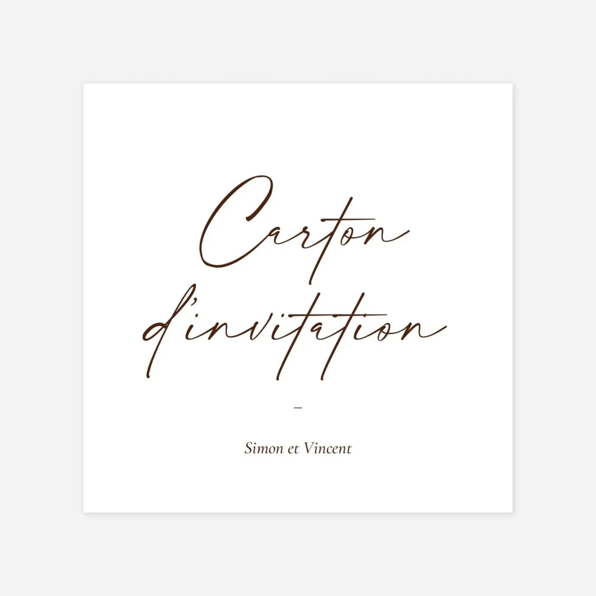 Carton d'invitation Déclaration