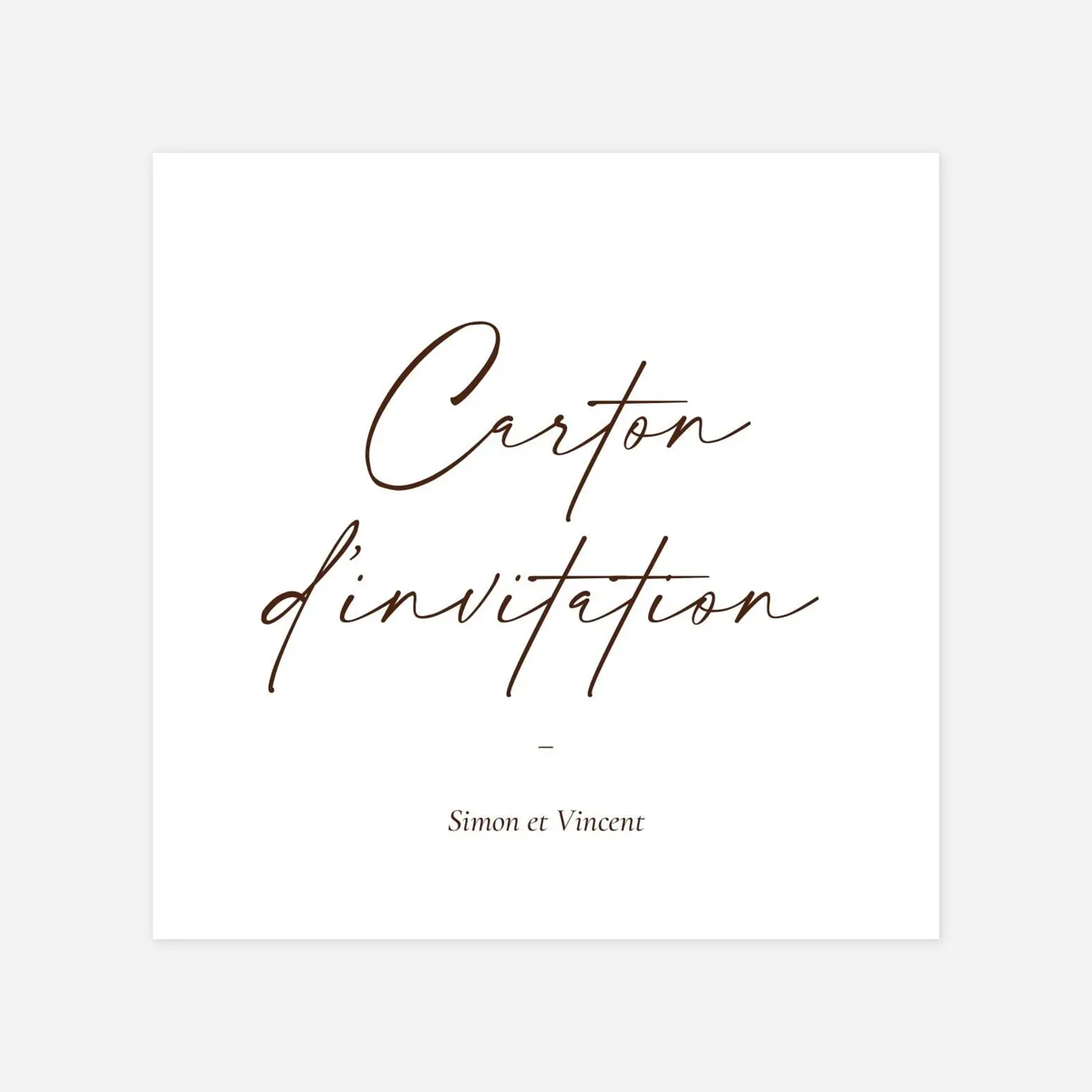 Carton d'invitation Déclaration