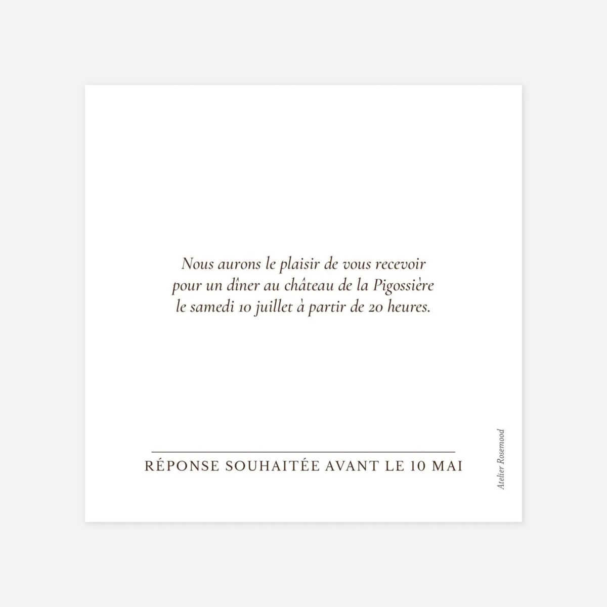 Carton d'invitation Déclaration