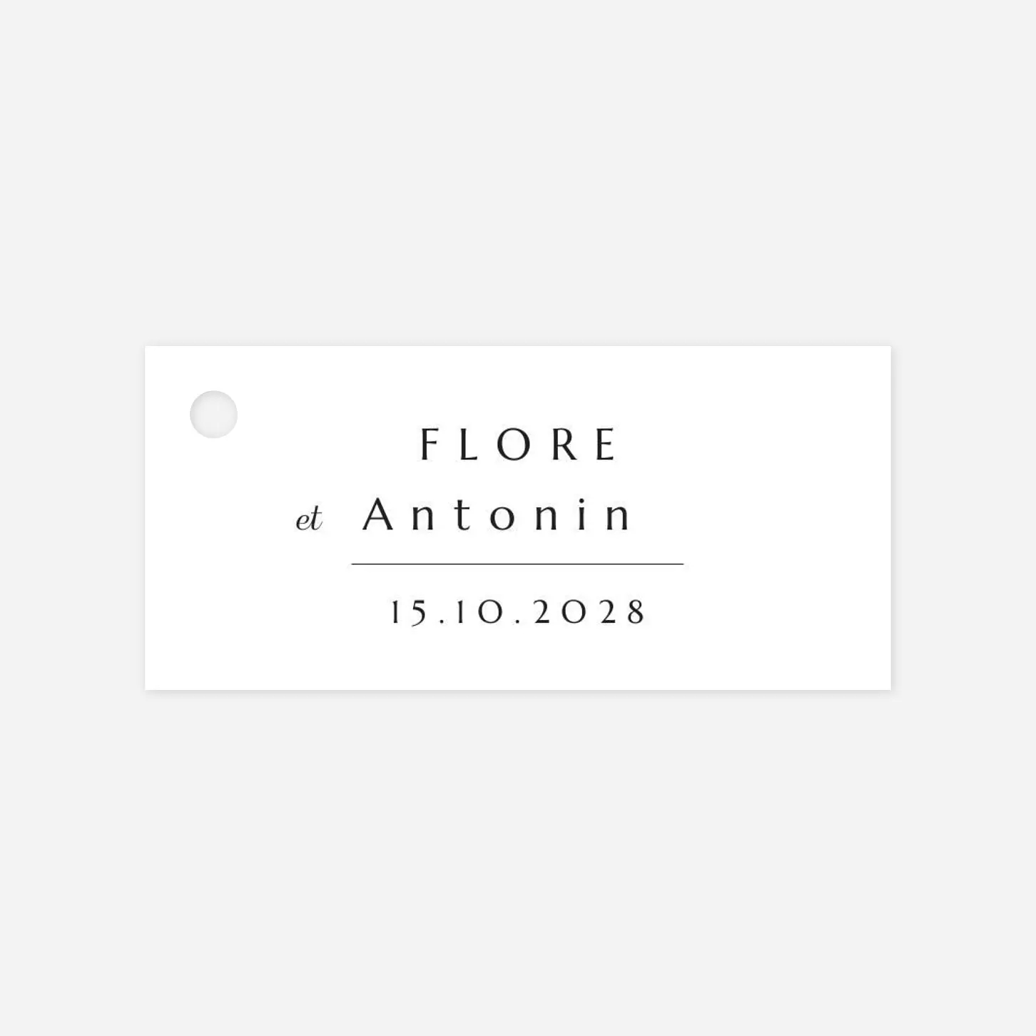 Etiquette perforée mariage Délicats feuillages