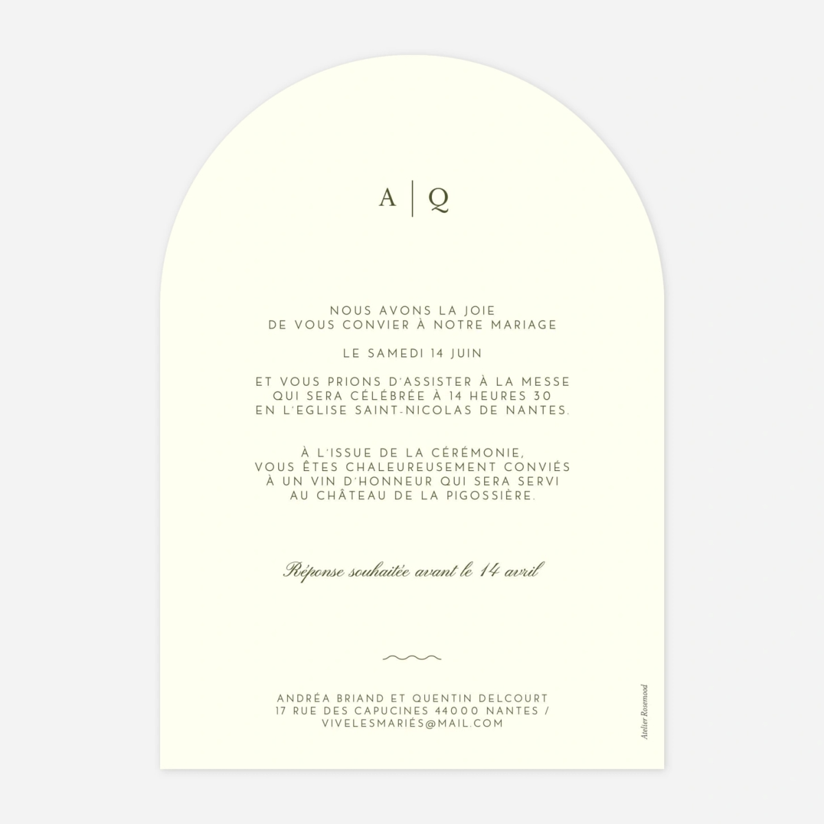 Faire-part mariage Dolce Amore