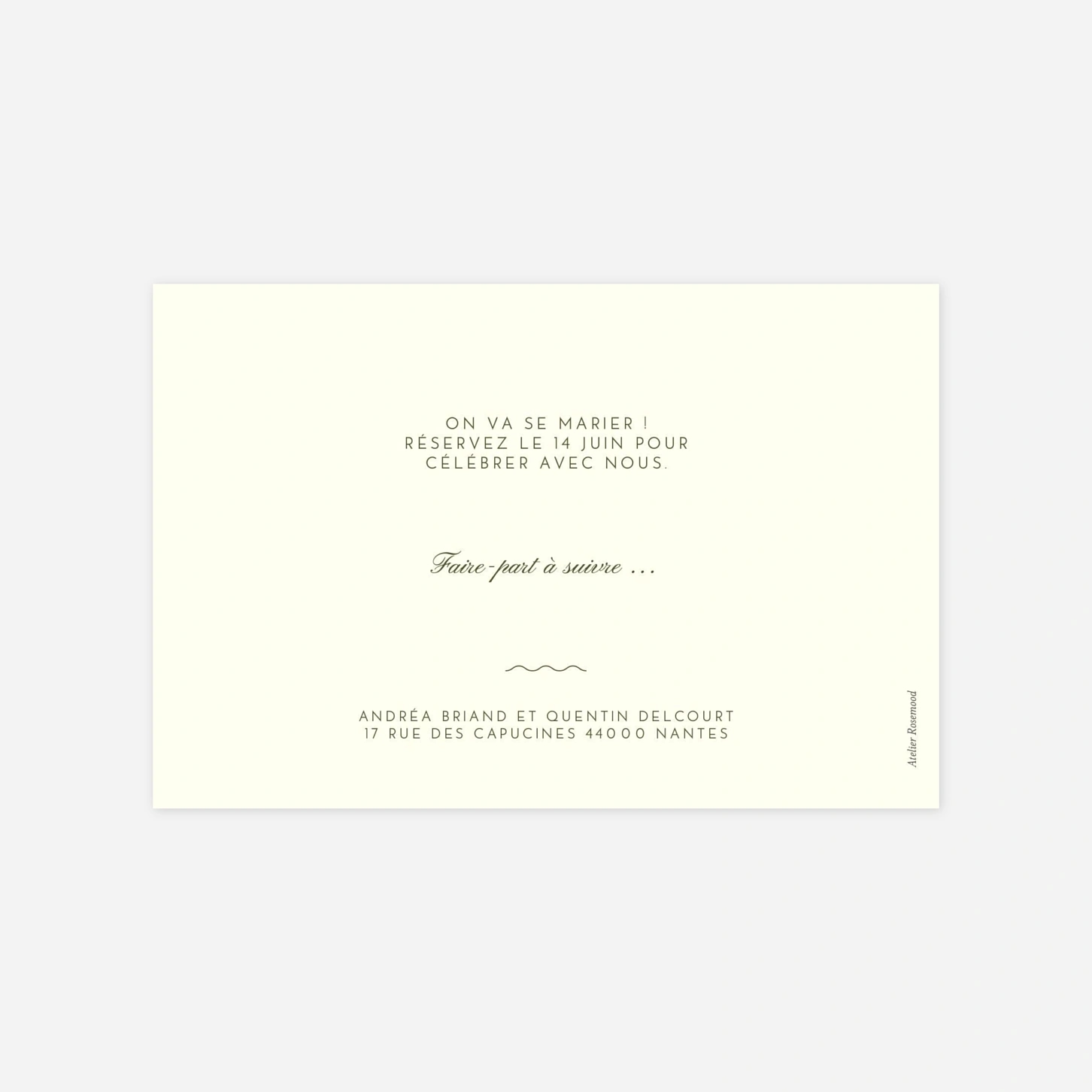 Save the date Dolce Amore