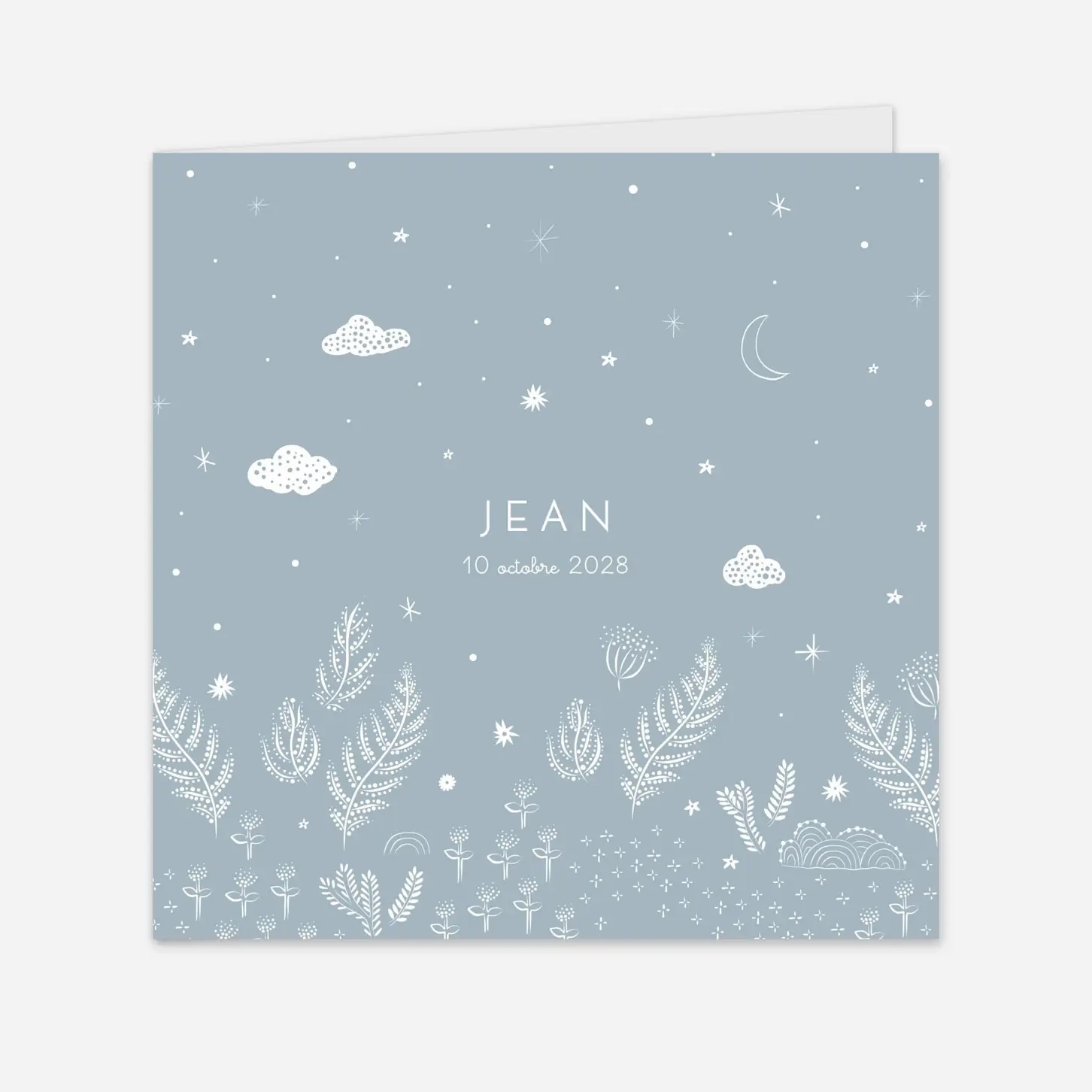 Faire-part naissance Merci douceur céleste