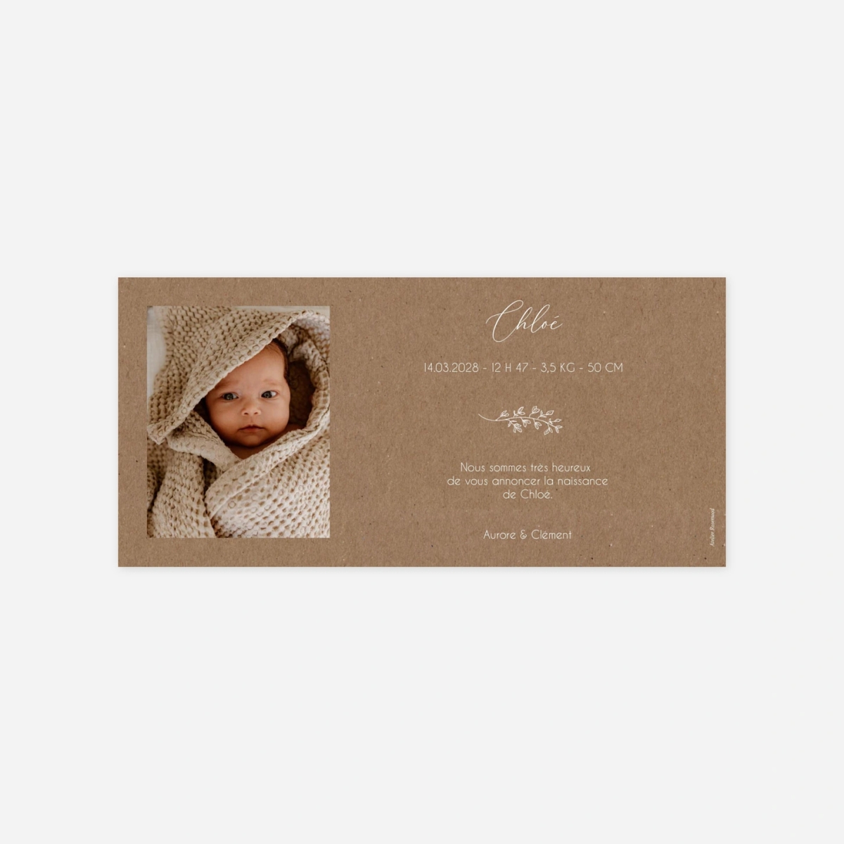Faire-part naissance Premier câlin