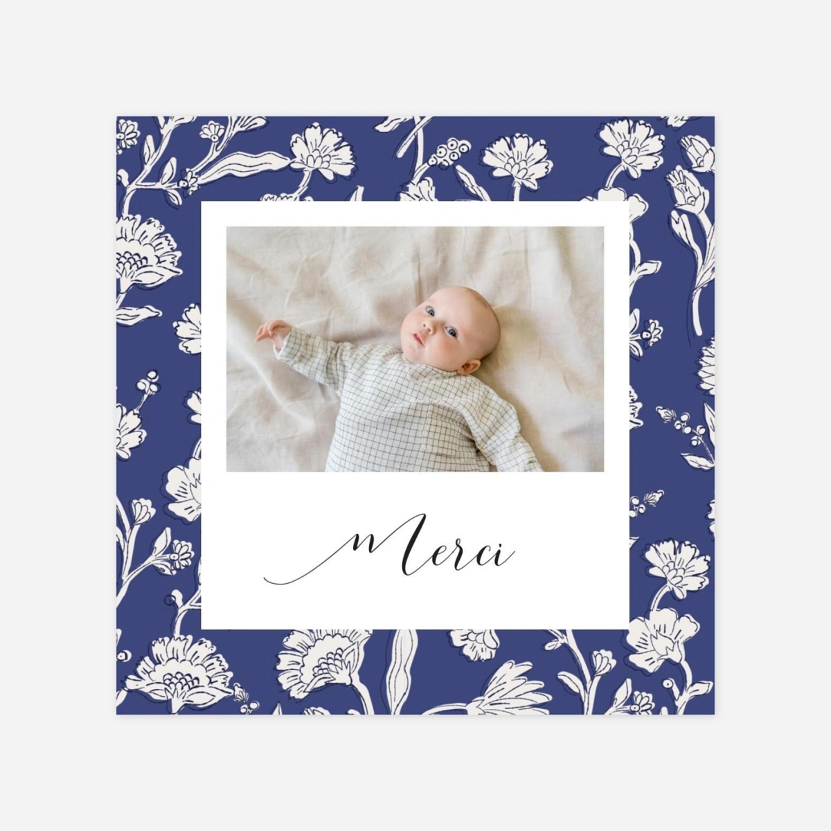 Carte remerciement naissance Douces indiennes