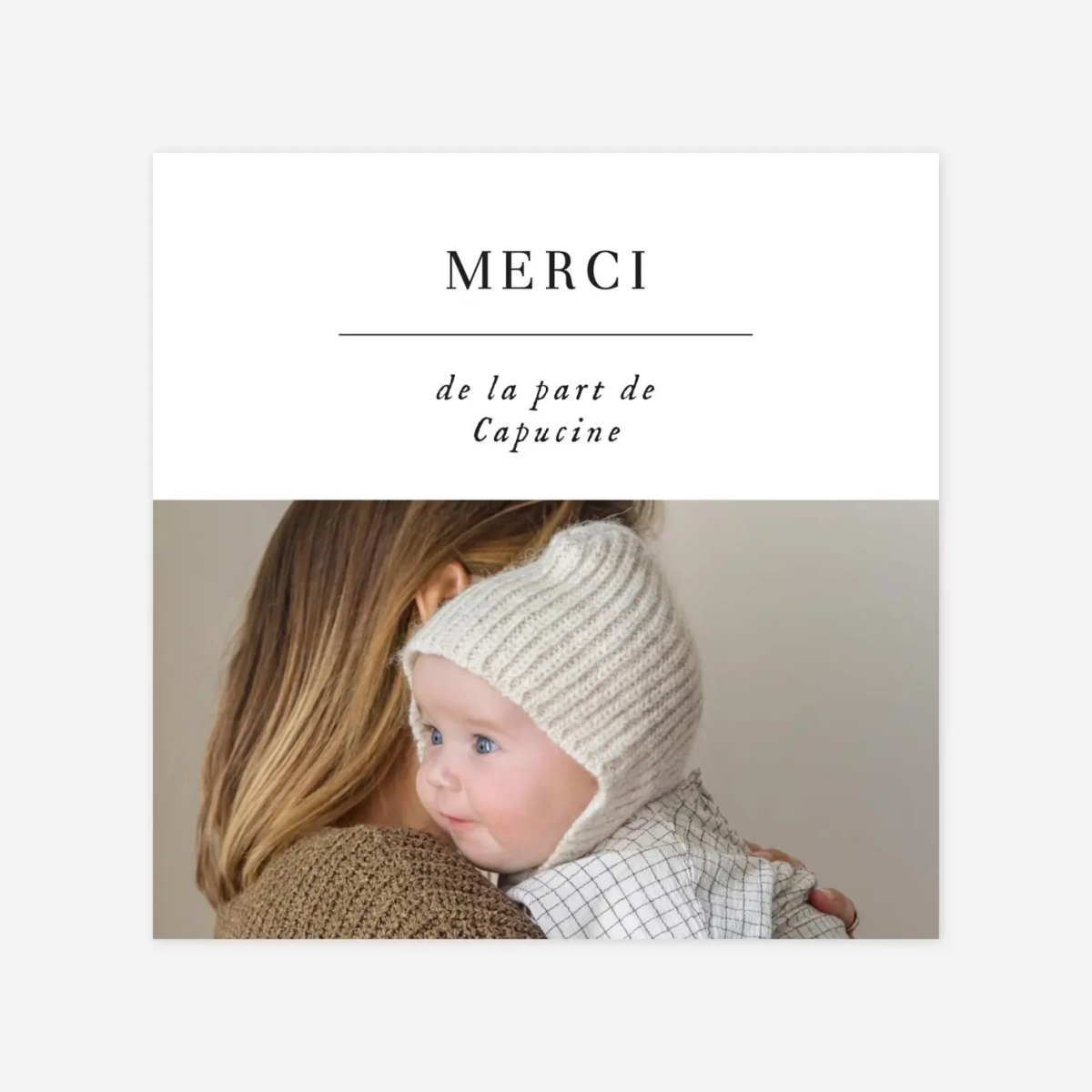 Carte remerciement naissance Doux instants