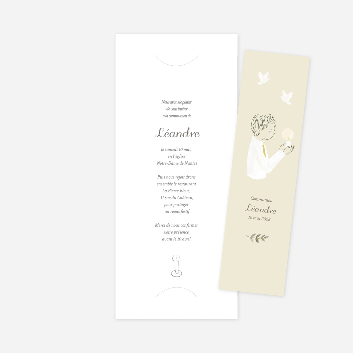 Invitation communion Douce lueur