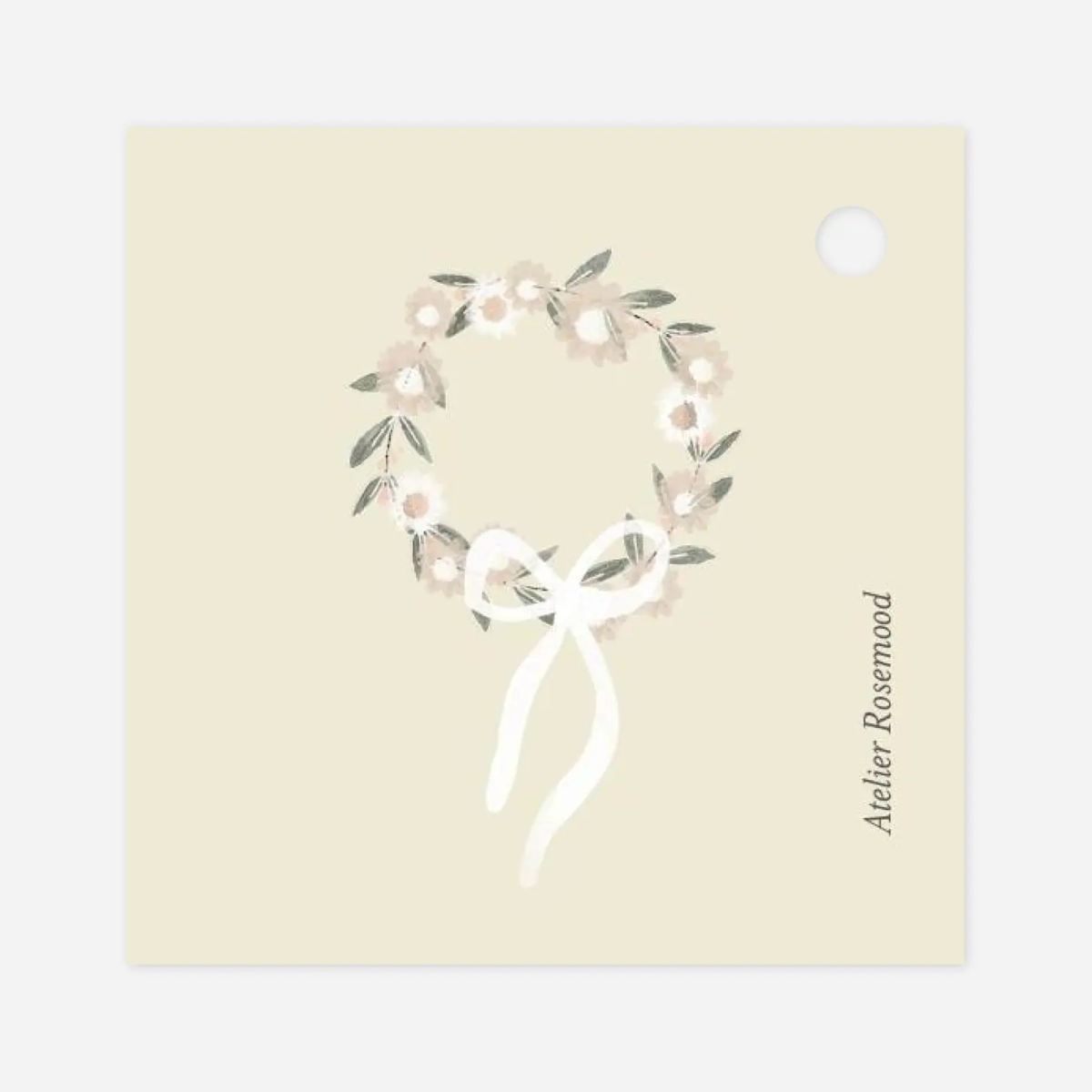 Étiquette baptême Douce lueur