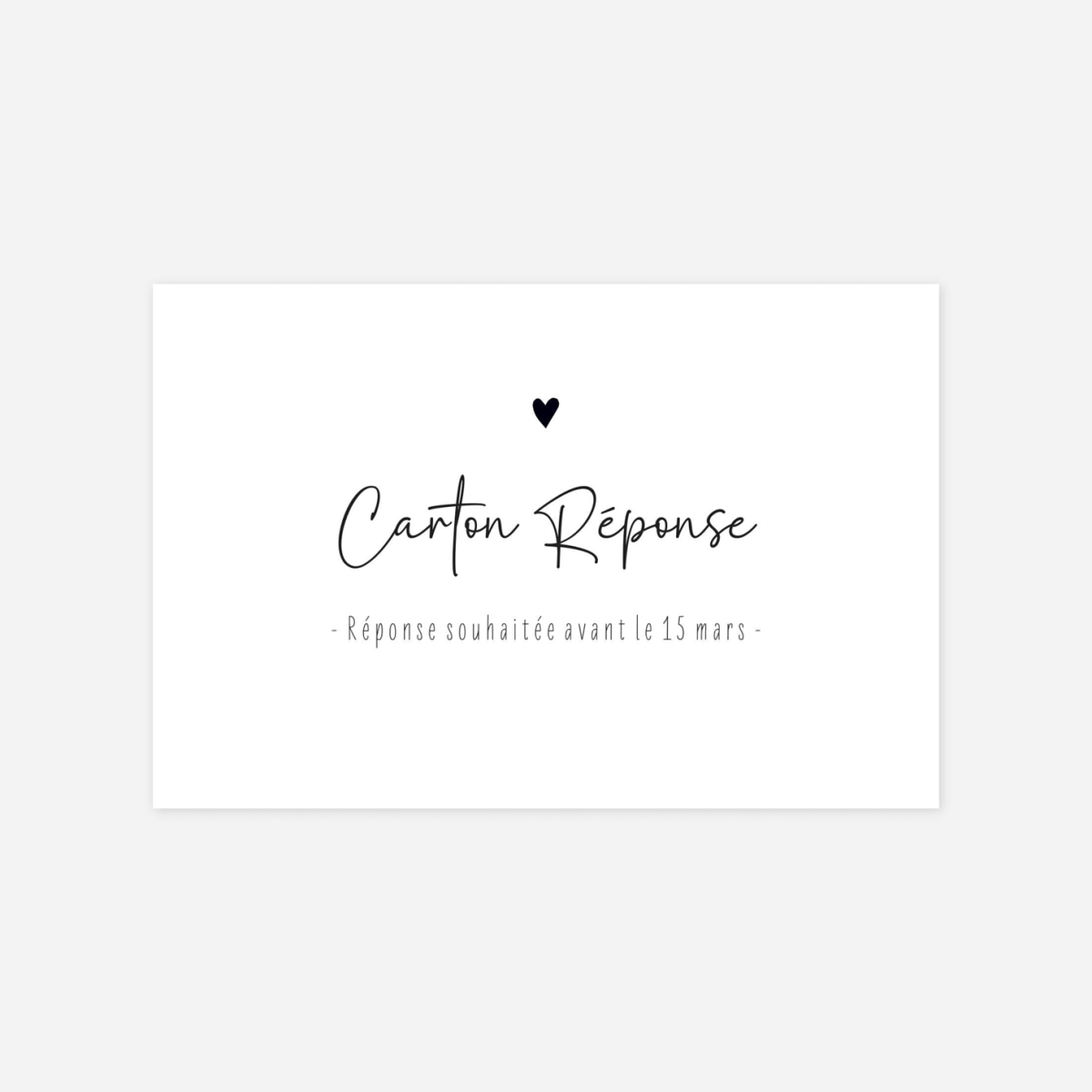 Carton réponse Douce promesse