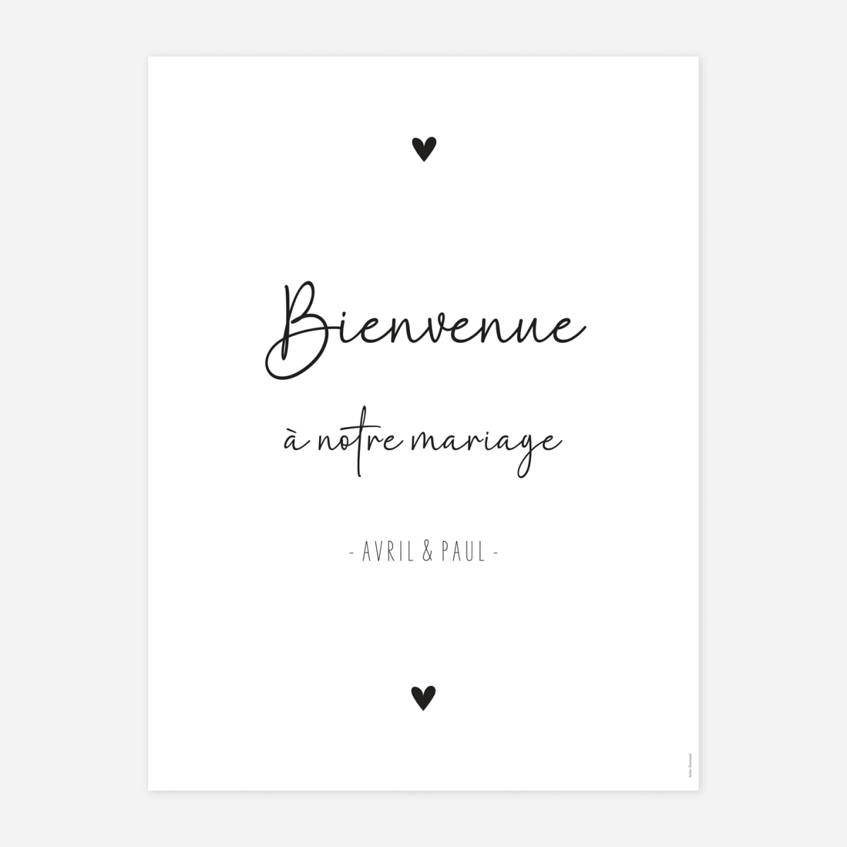 Panneau mariage Douce promesse