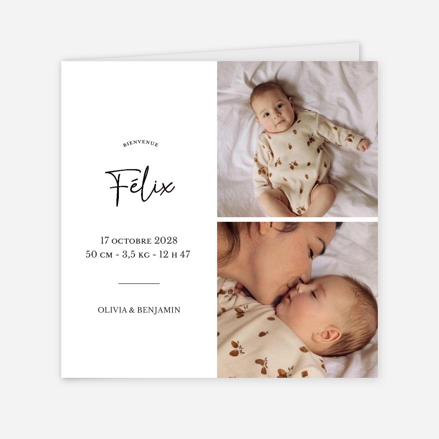 Faire-part naissance Petit câlin