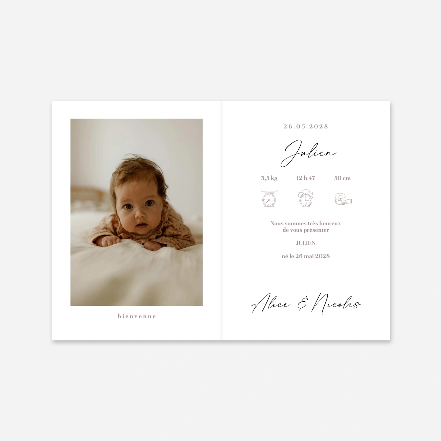 Faire-part naissance Instants chéris