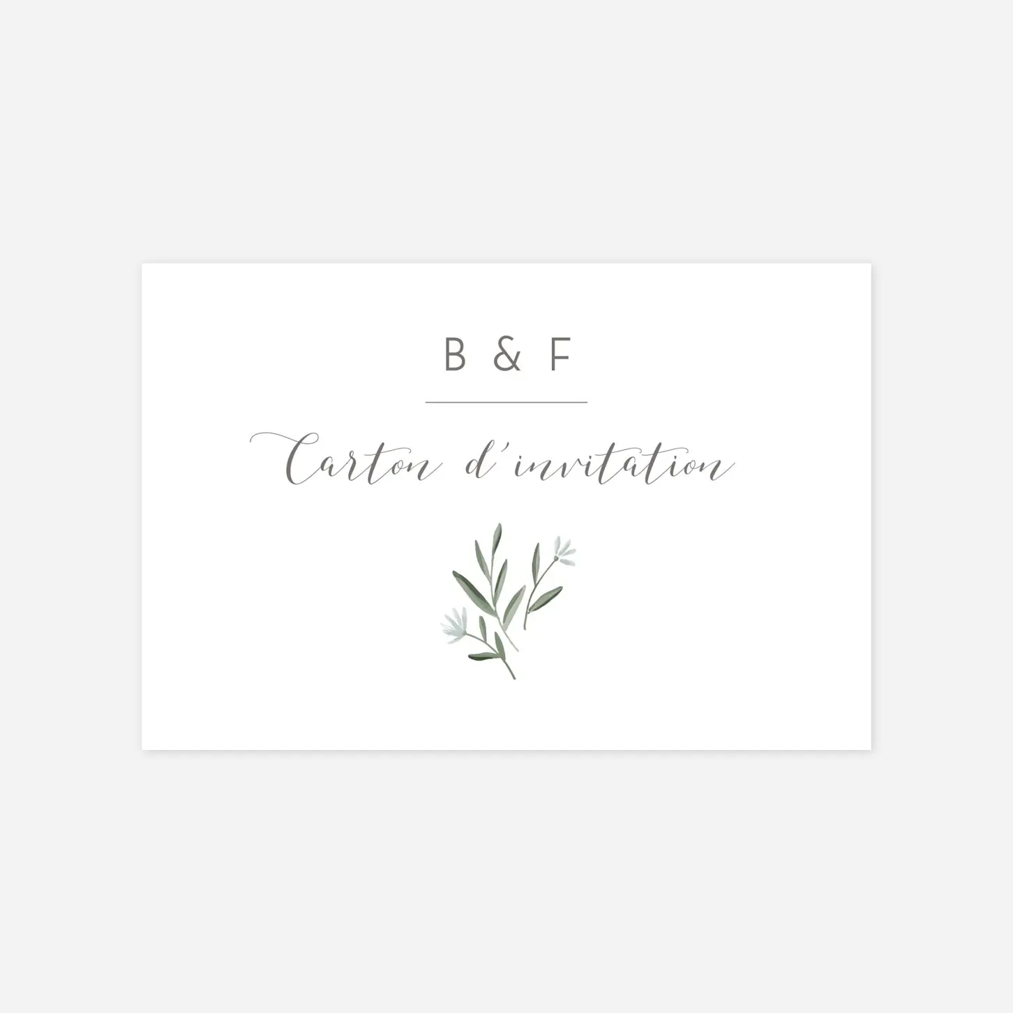 Carton d'invitation Douceur