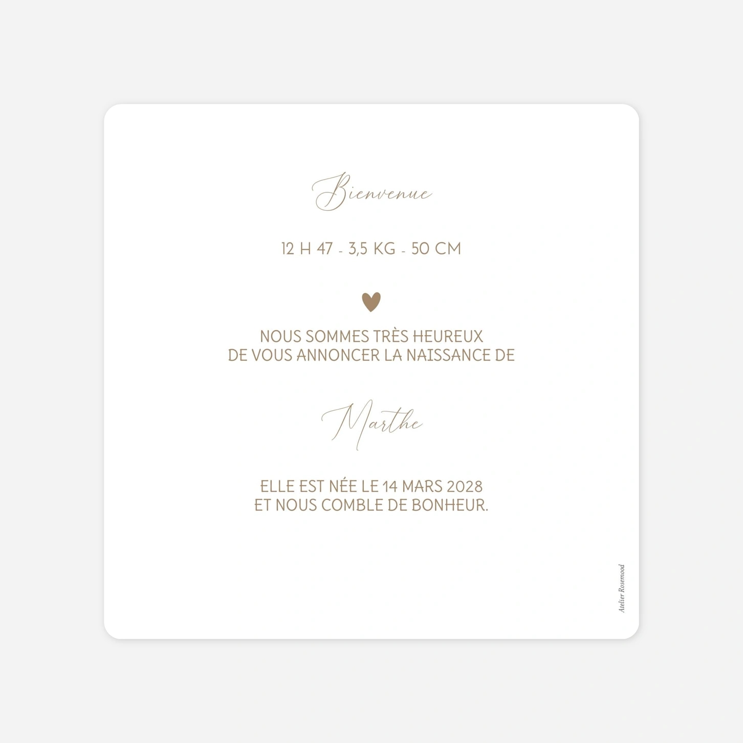Faire-part naissance Meilleurs souvenirs