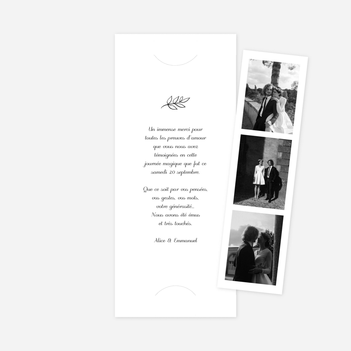 Carte de remerciements Dryade