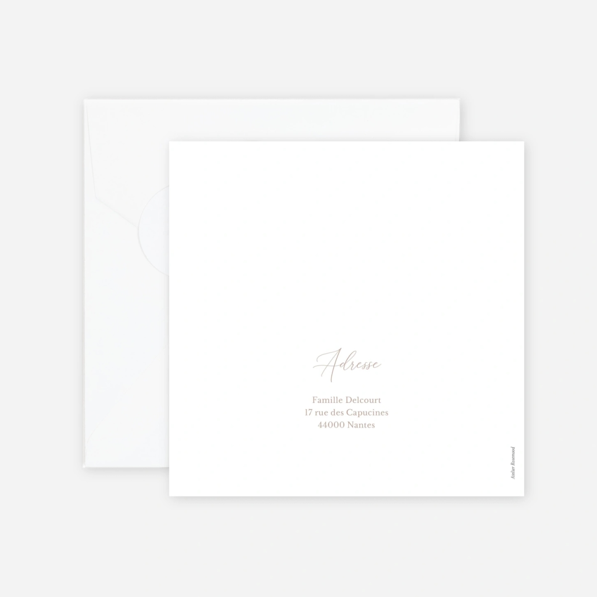 Faire-part baptême Rameau de sauge