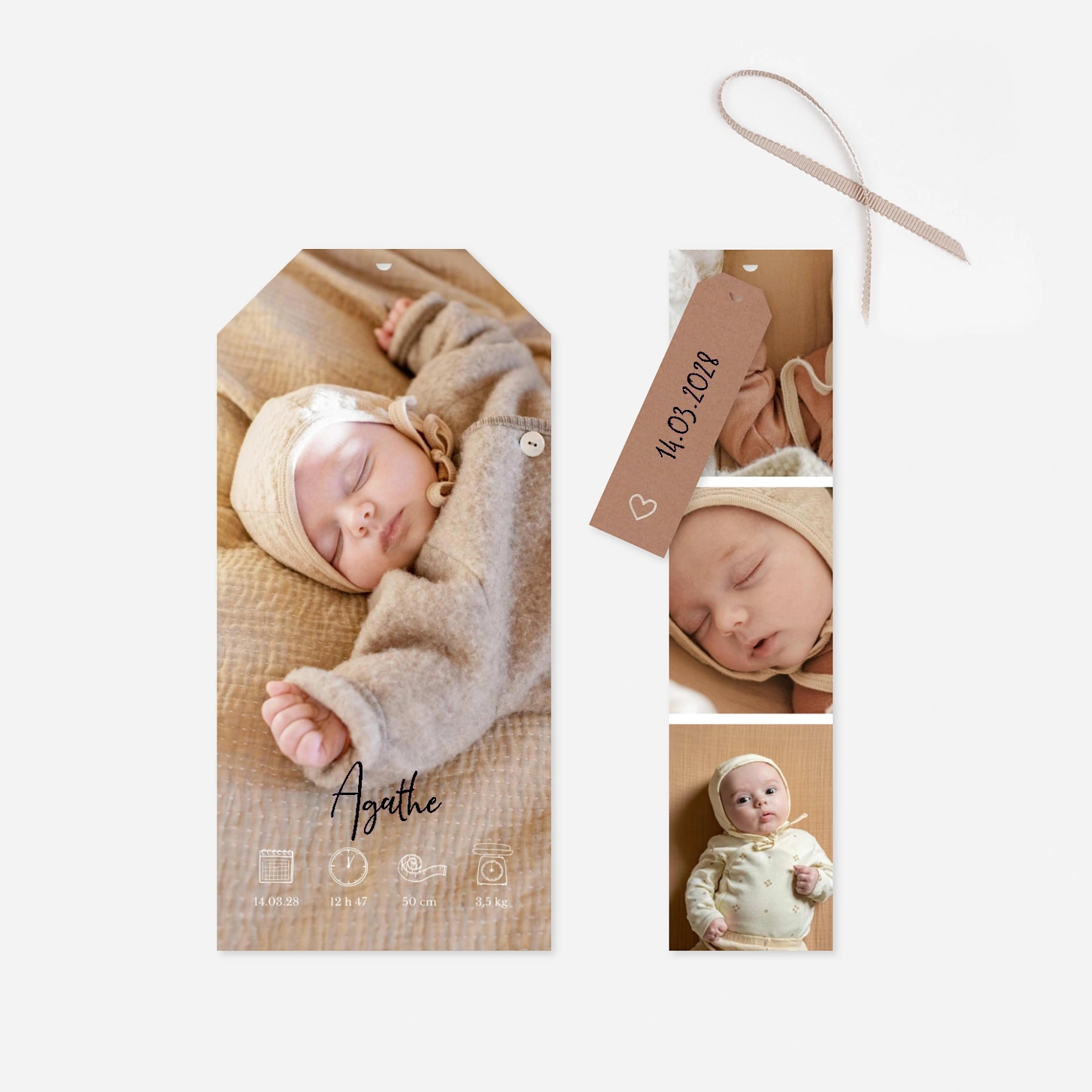 Faire-part naissance Doux baiser