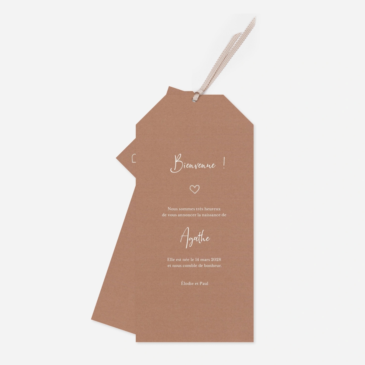 Faire-part naissance Doux baiser