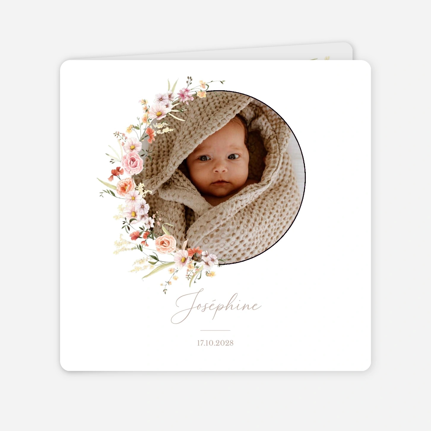 Faire-part naissance Rêve fleuri