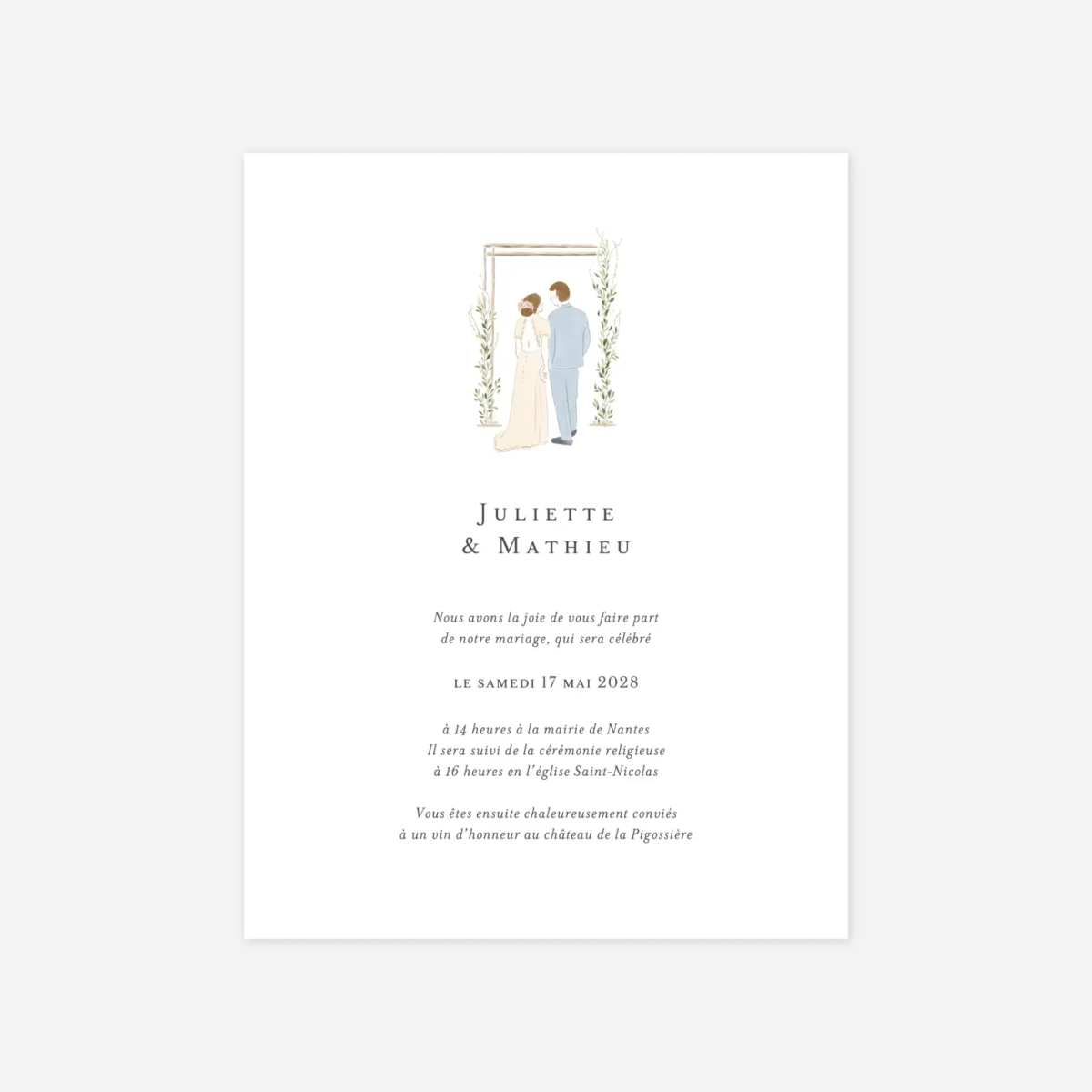 Faire-part mariage Écrin