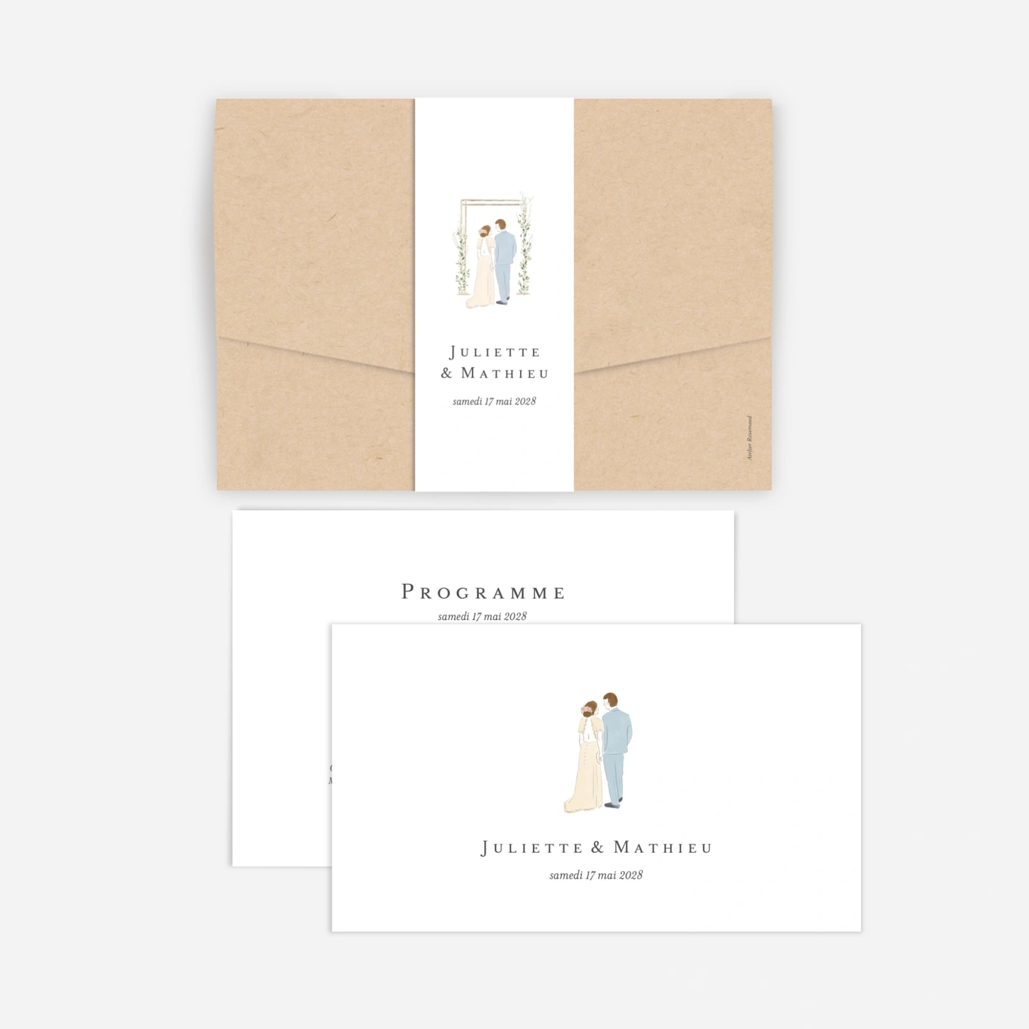 Faire-part mariage Écrin