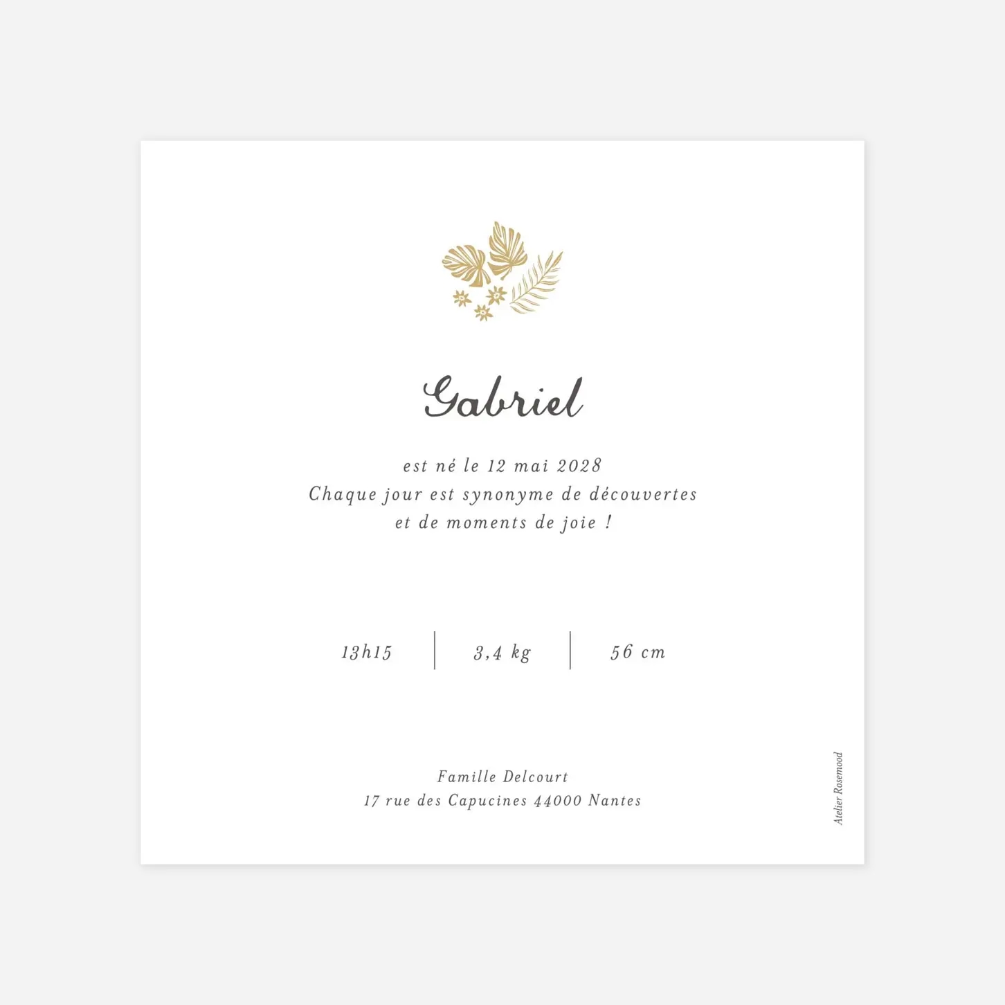 Faire-part naissance Eden