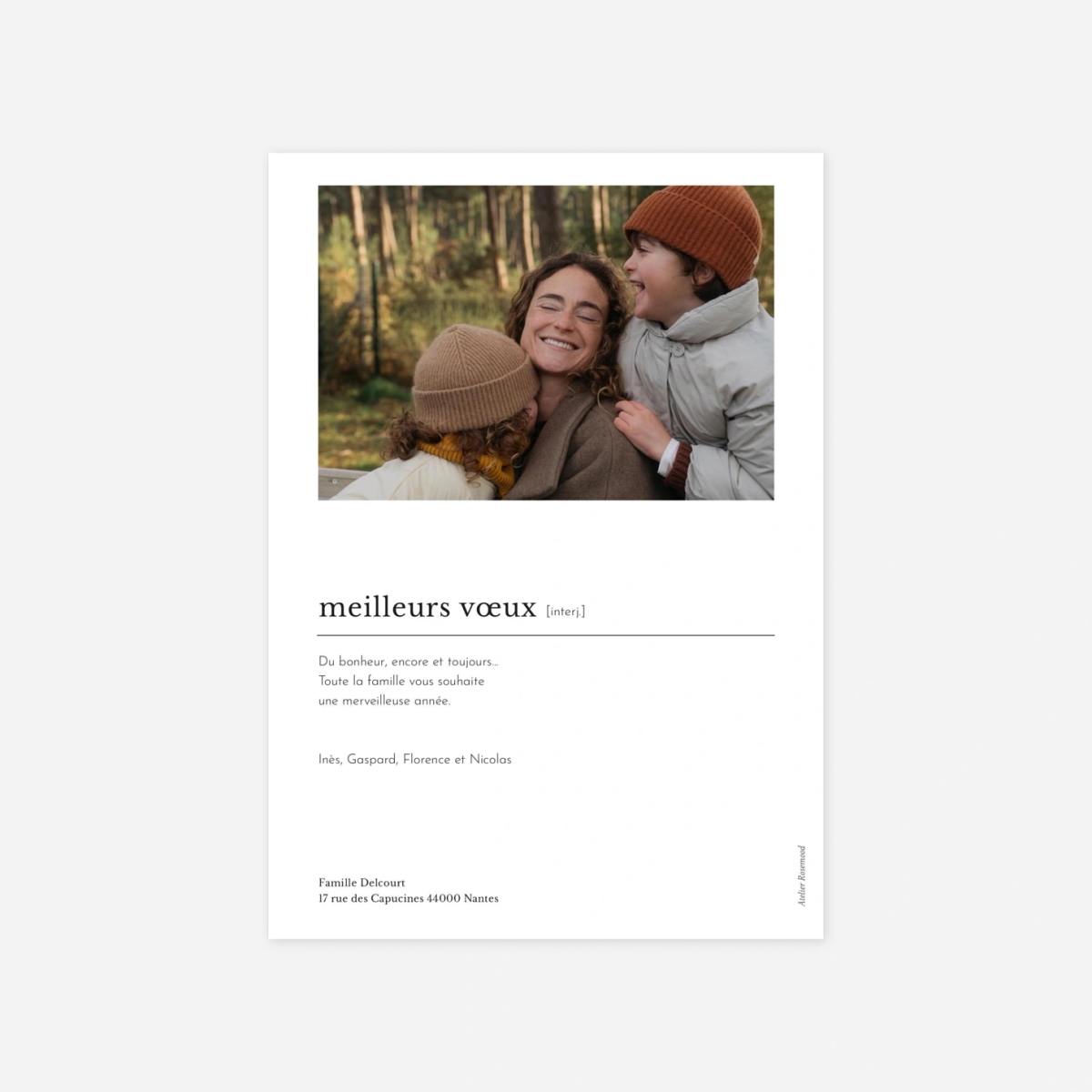 Carte de voeux Édito 4 photos