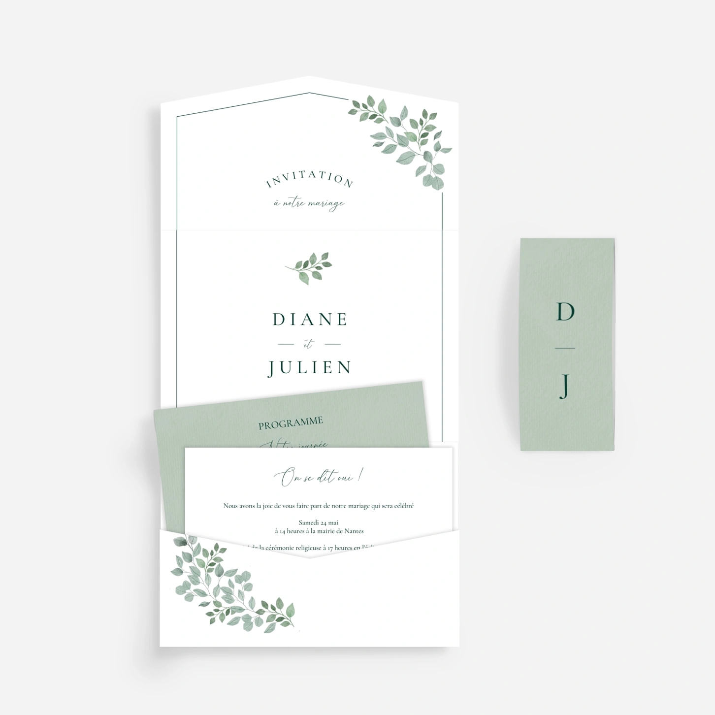 Faire-part mariage Jardin végétal