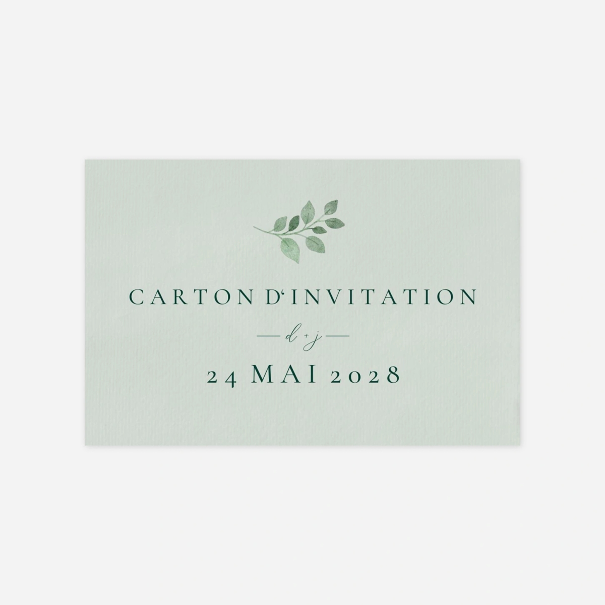 Carton d'invitation Jardin végétal