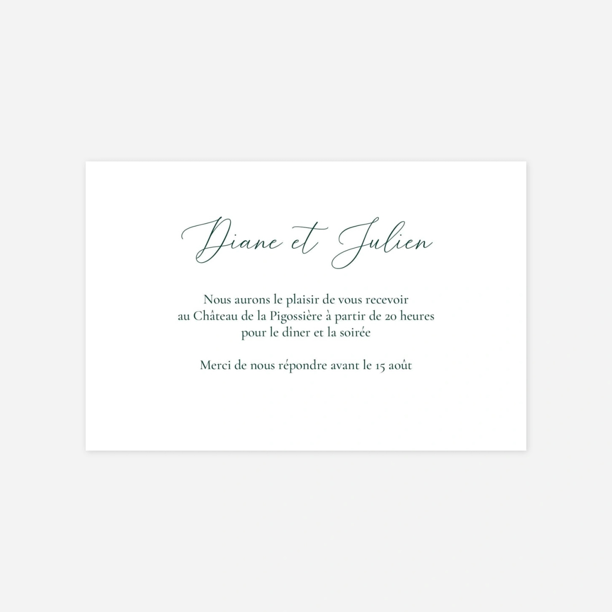 Carton d'invitation Jardin végétal