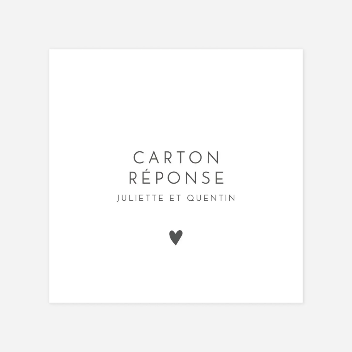 Carton réponse Élégant cœur