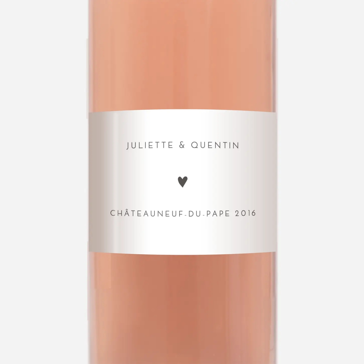 Étiquette bouteille Élégant cœur