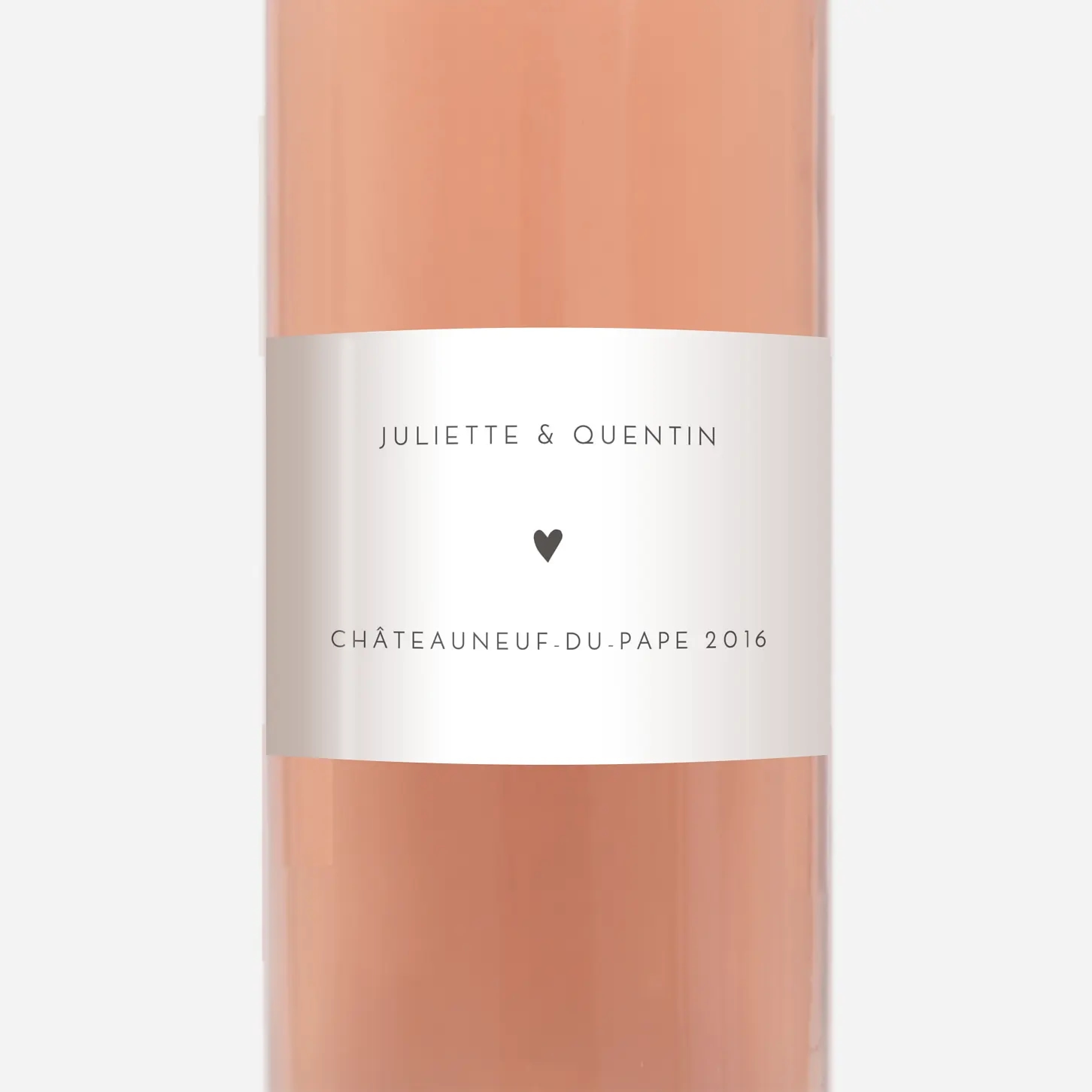 Étiquette bouteille Élégant cœur