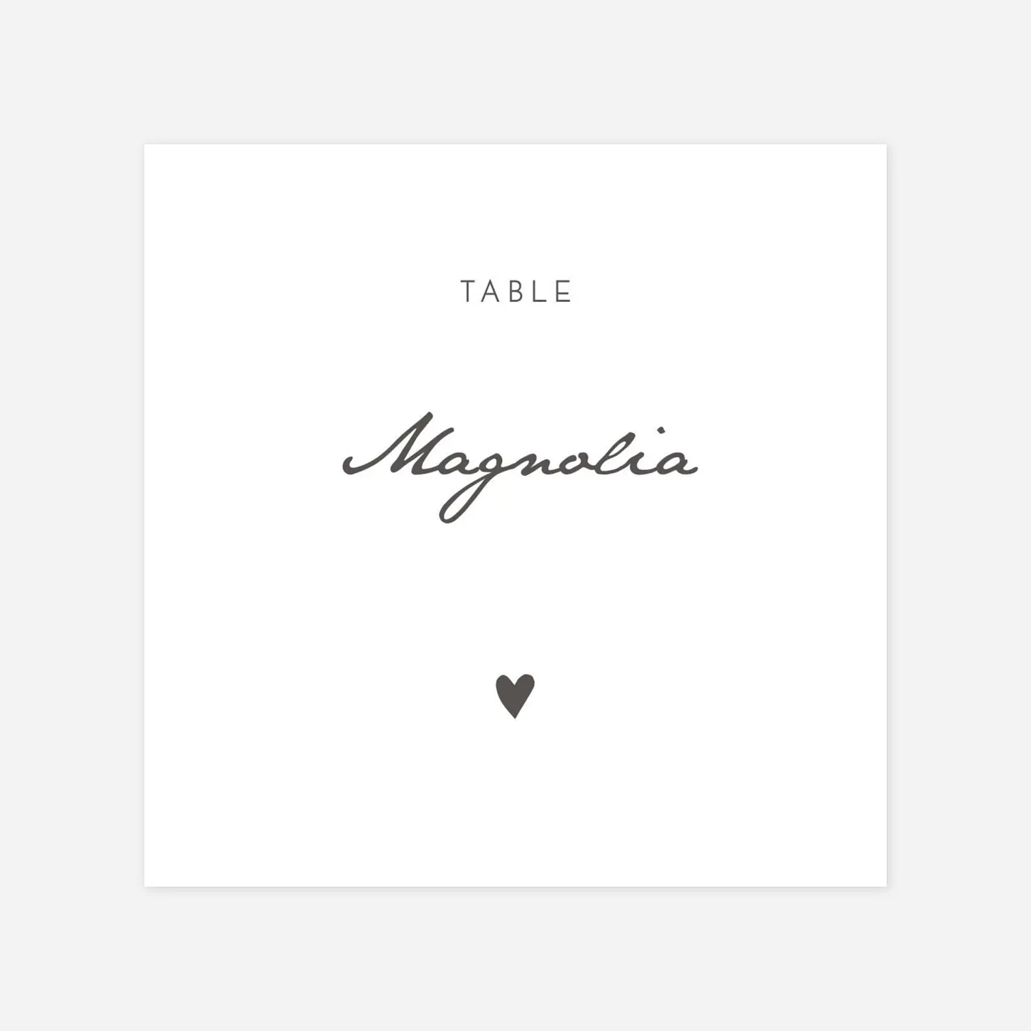 Marque-table mariage Élégant cœur