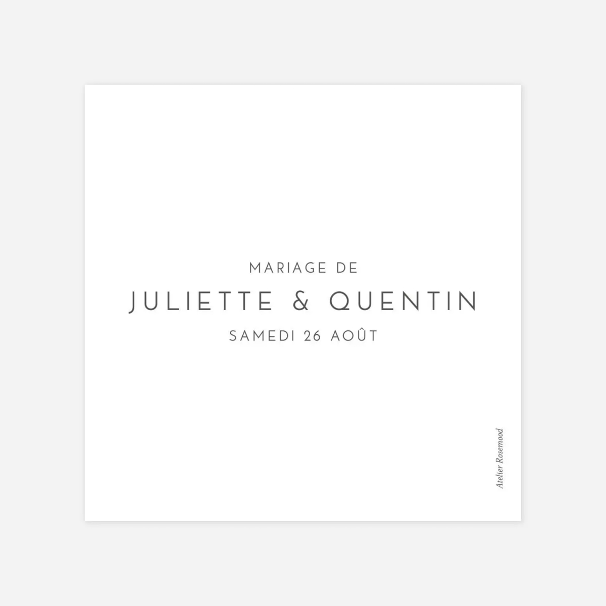 Marque-table mariage Élégant cœur