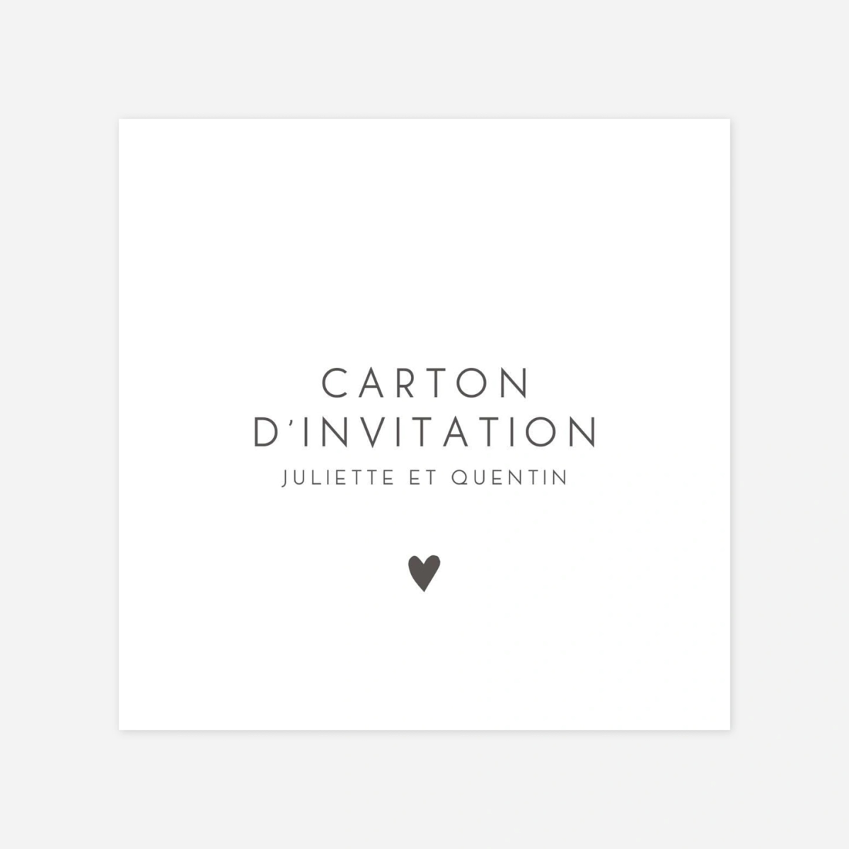 Carton d'invitation Élégant cœur