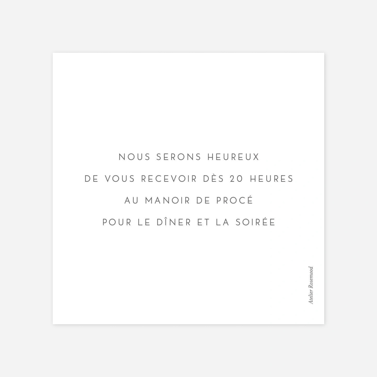 Carton d'invitation Élégant cœur