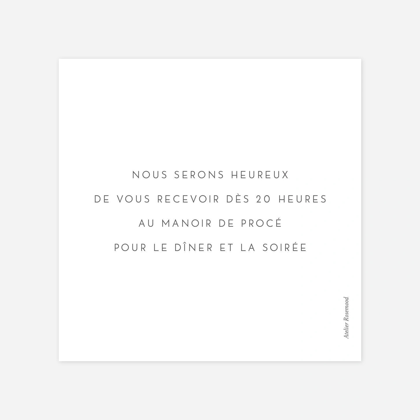 Carton d'invitation Élégant cœur