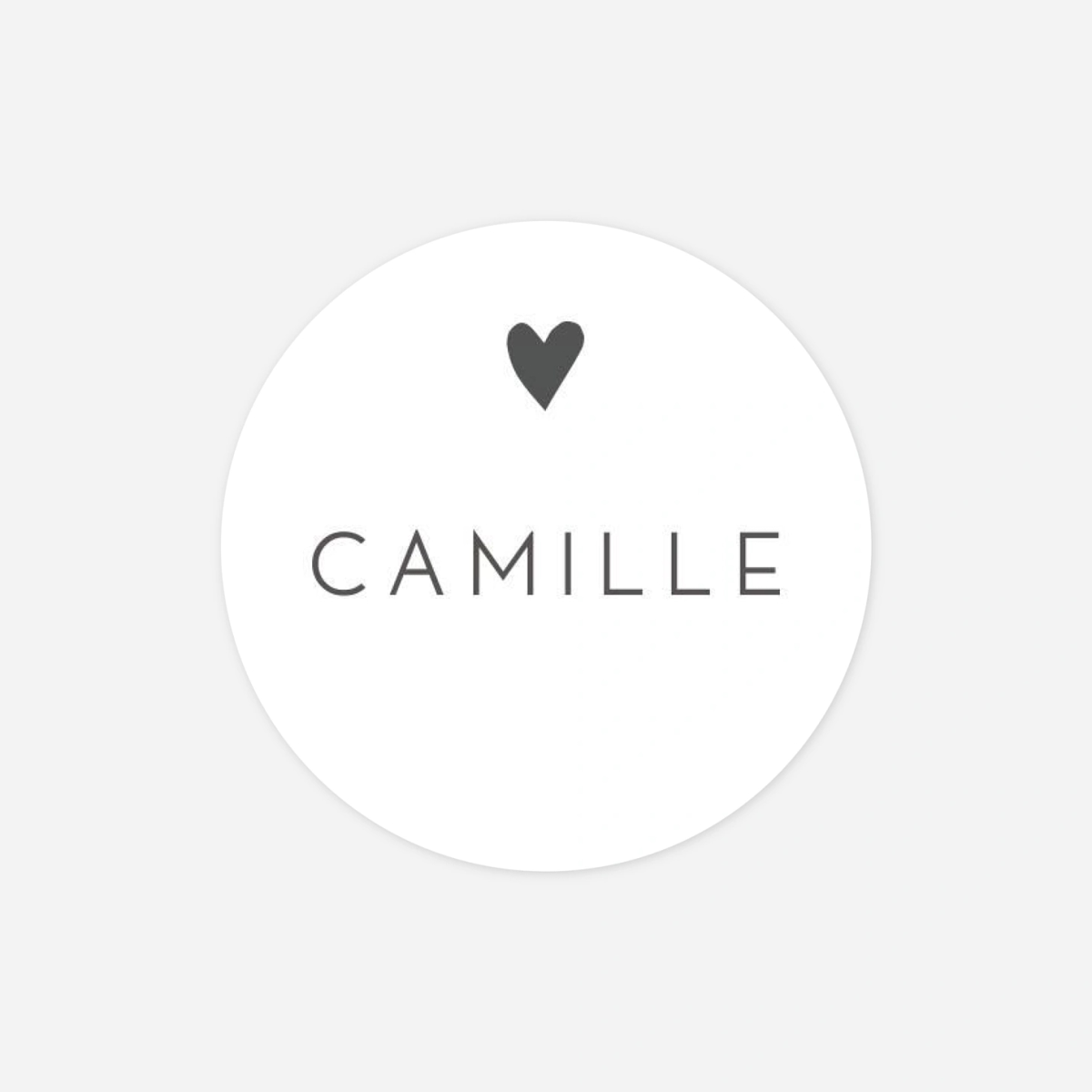 Stickers pour enveloppes baptême Élégant cœur