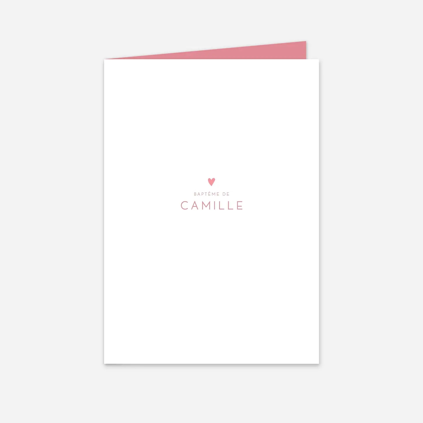 Livret de messe baptême Élégant cœur