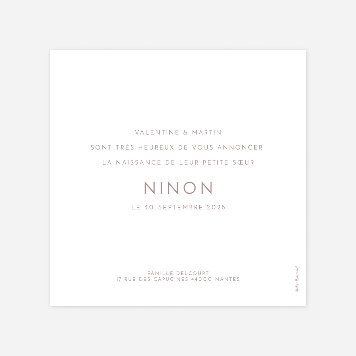 Faire-part naissance Élégant