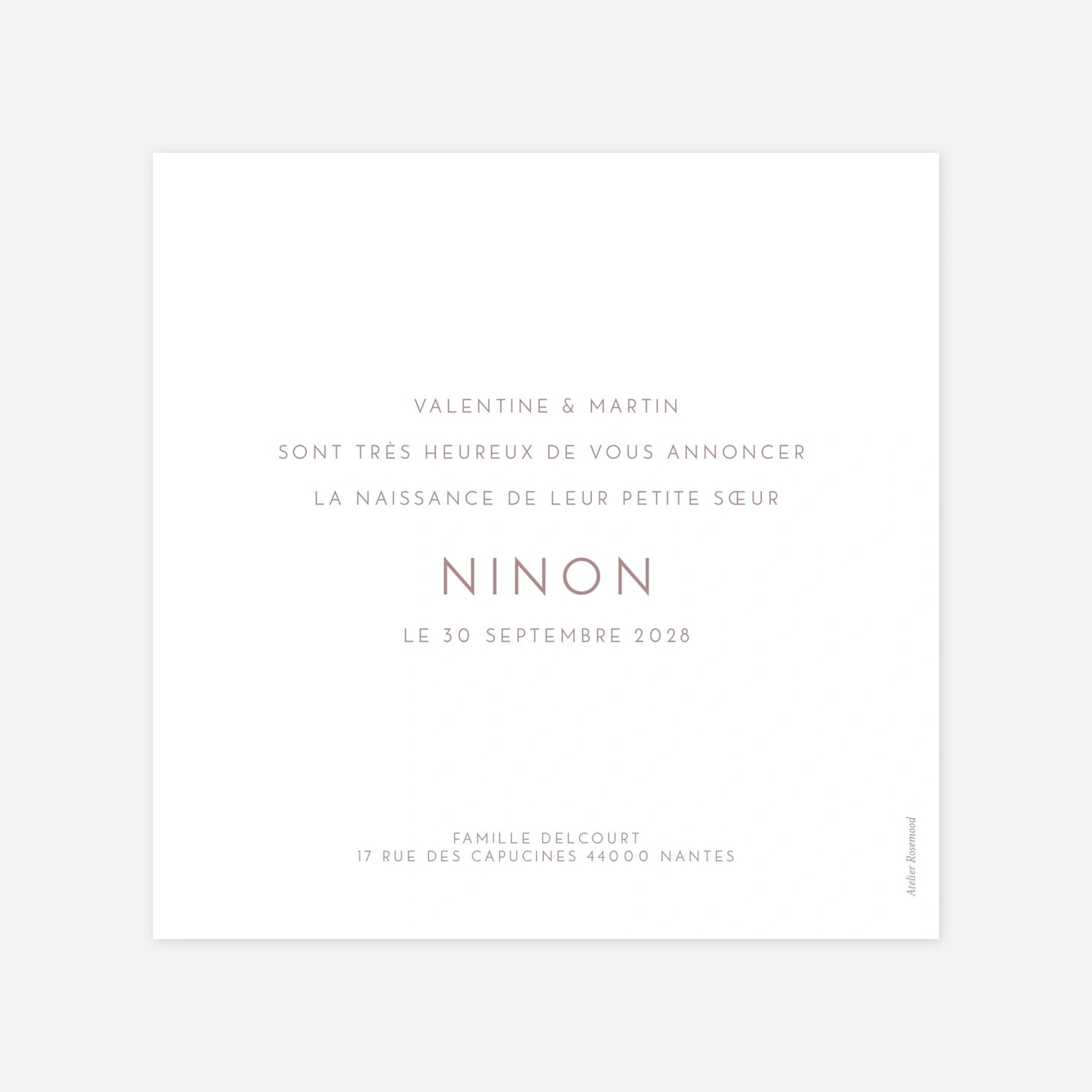 Faire-part naissance Élégant