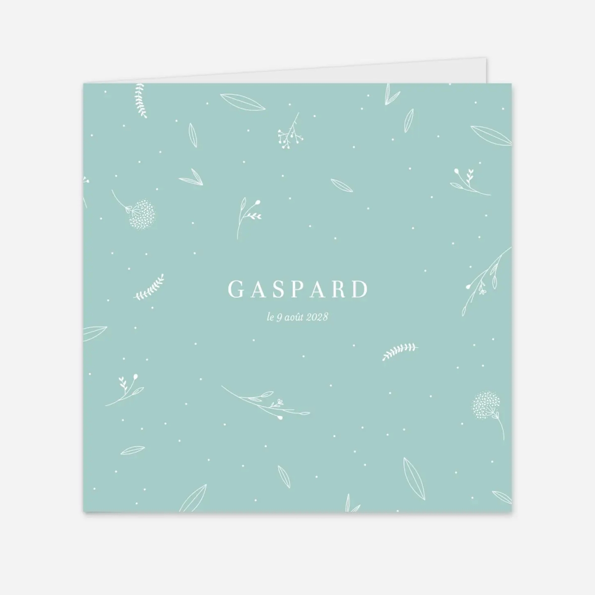 Faire-part naissance Élégant feuillage