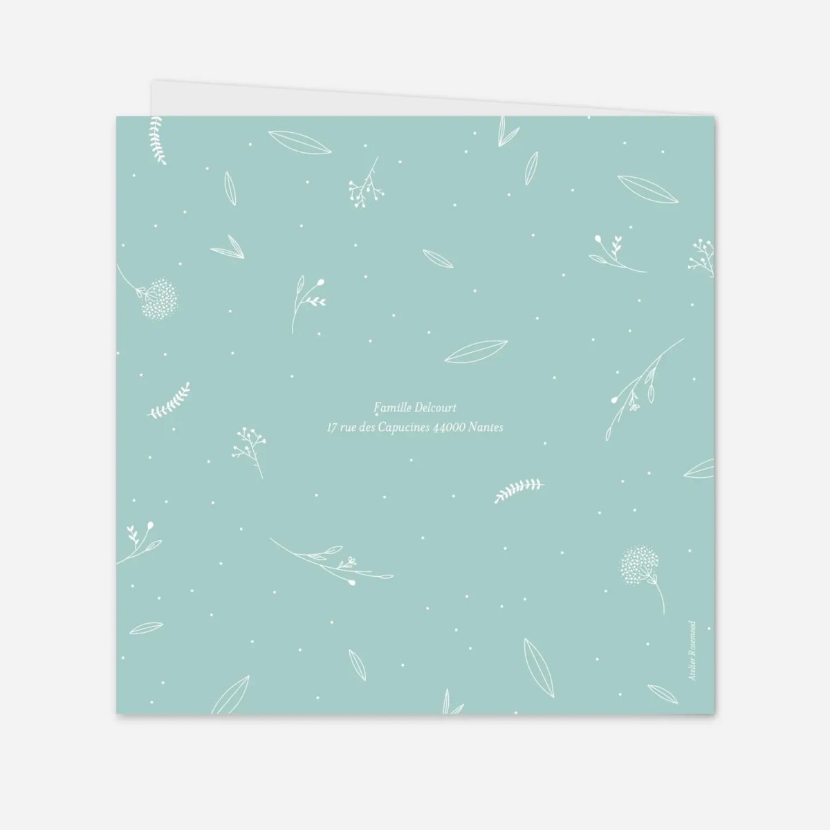 Faire-part naissance Élégant feuillage