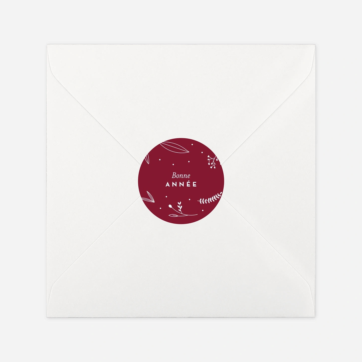 Étiquette cadeau Noël Élégant feuillage