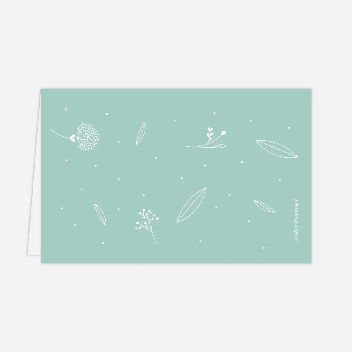 Marque-place baptême Élégant feuillage