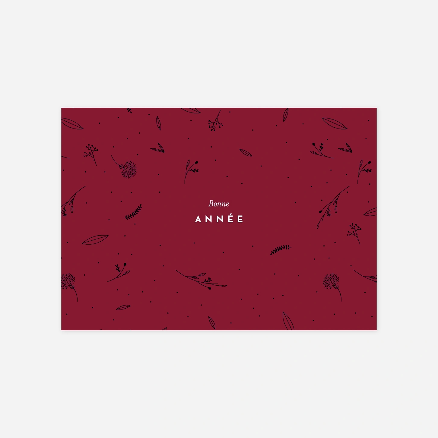 Carte de voeux Elegants feuillages