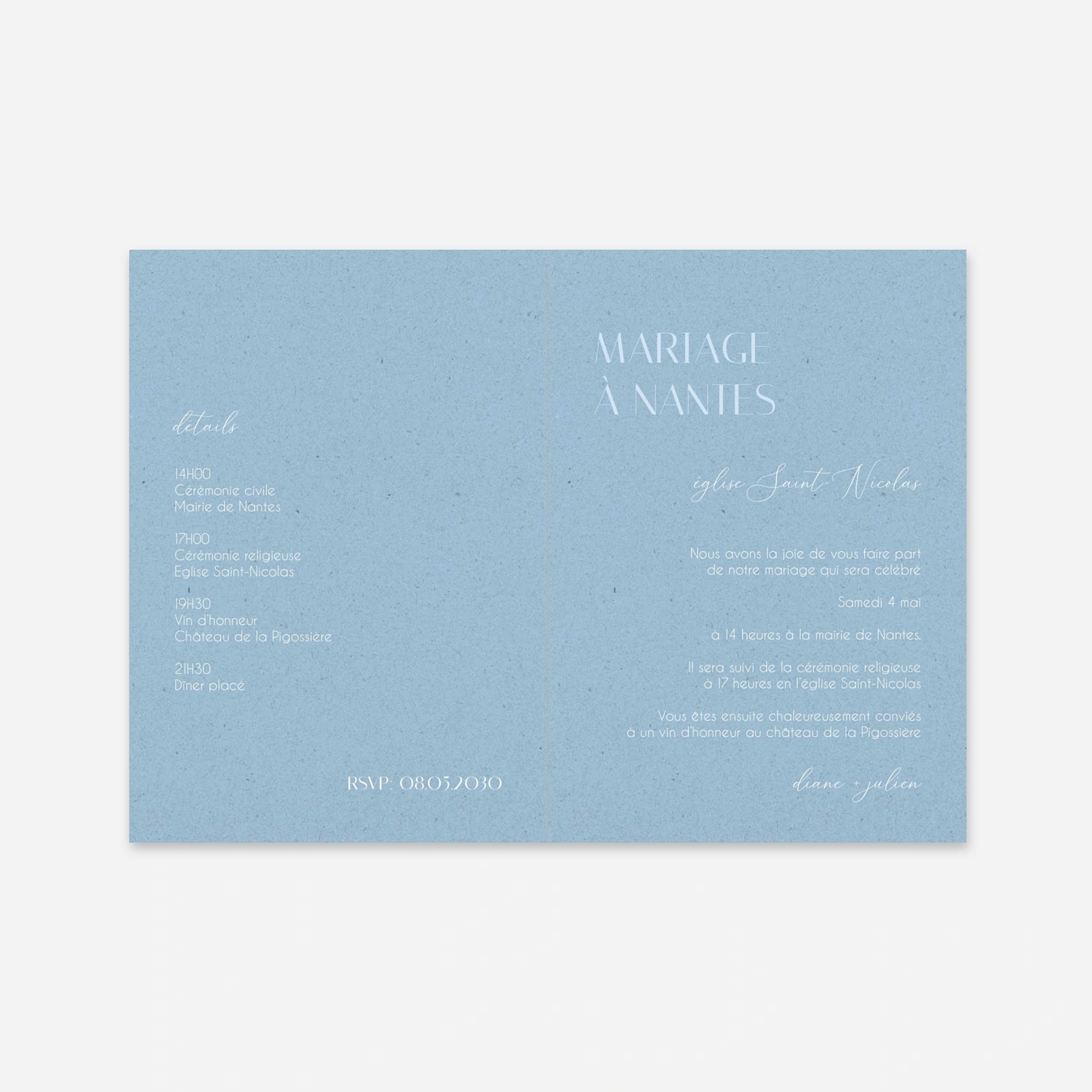 Faire-part mariage Élégance Intemporelle