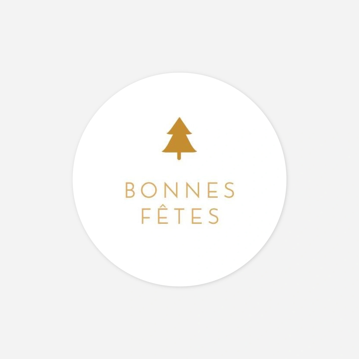 Étiquette cadeau Noël Élégant sapin