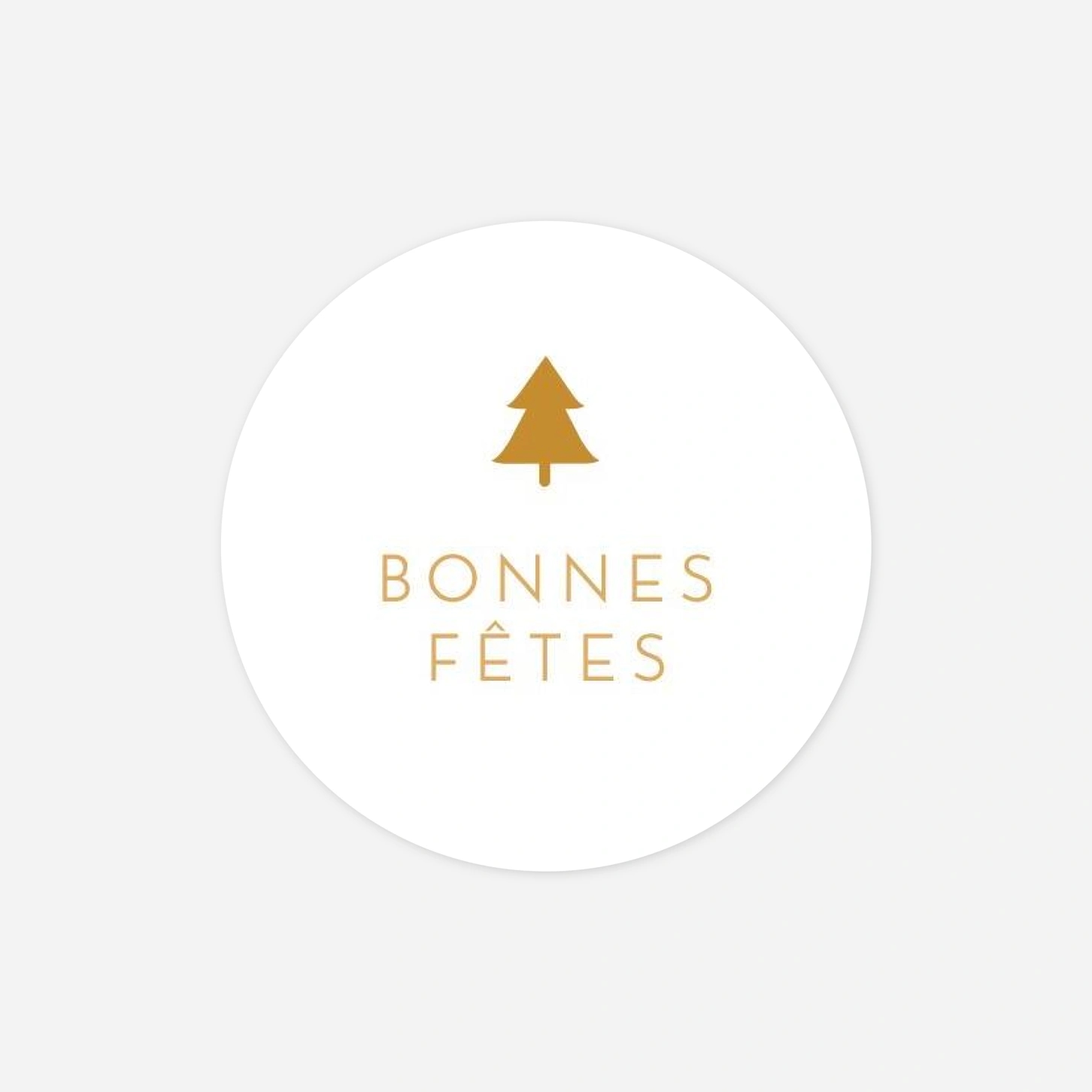 Étiquette cadeau Noël Élégant sapin